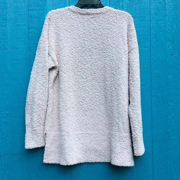 NWT Sanctuary Cream V-Neck Teddy Soft Pullover Sweater Plus Size 3X Pink Nubby - Picture 3 of 4
